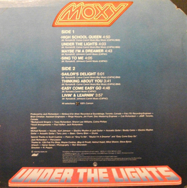 Moxy (2) : Under The Lights (LP, Album)