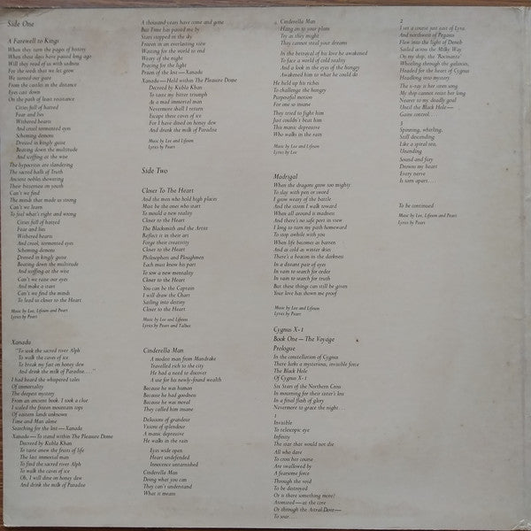 Rush : A Farewell To Kings (LP, Album, Kee)