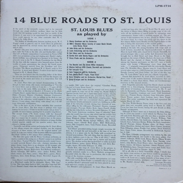 Various : 14 Blue Roads To St. Louis  (LP, Comp, Mono, Ind)