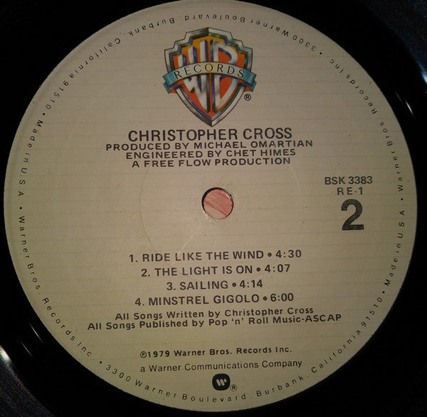 Christopher Cross : Christopher Cross (LP, Album, Jac)