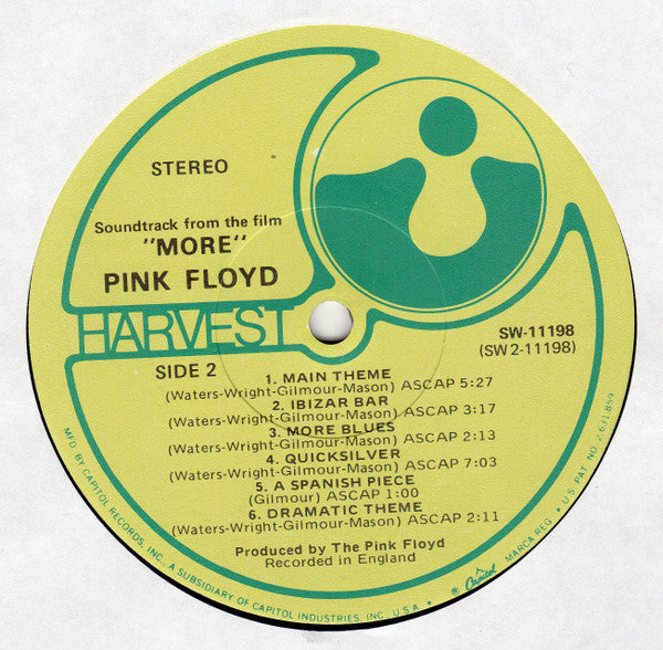 Pink Floyd : Original Motion Picture Soundtrack From The Film "More" (LP, Album, RE, Jac)