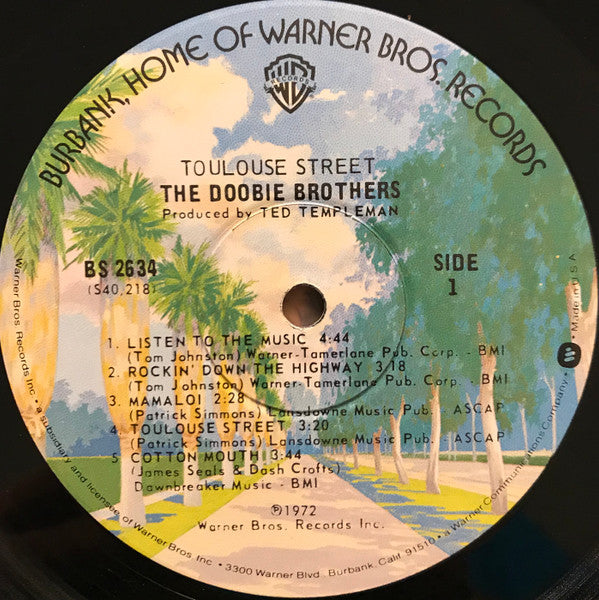 The Doobie Brothers : Toulouse Street (LP, Album, RP, Win)