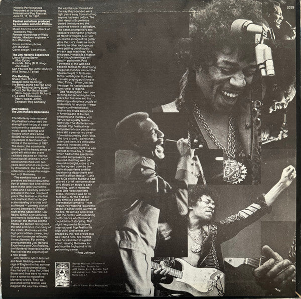 Otis Redding / The Jimi Hendrix Experience : Historic Performances Recorded At The Monterey International Pop Festival (LP, Album, RE)