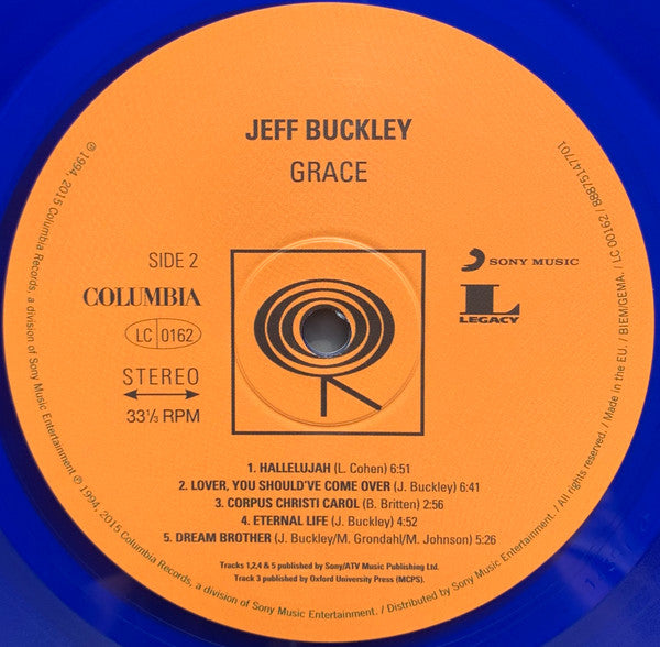 Jeff Buckley : Grace (LP, Album, Ltd, RE, RP, Blu)