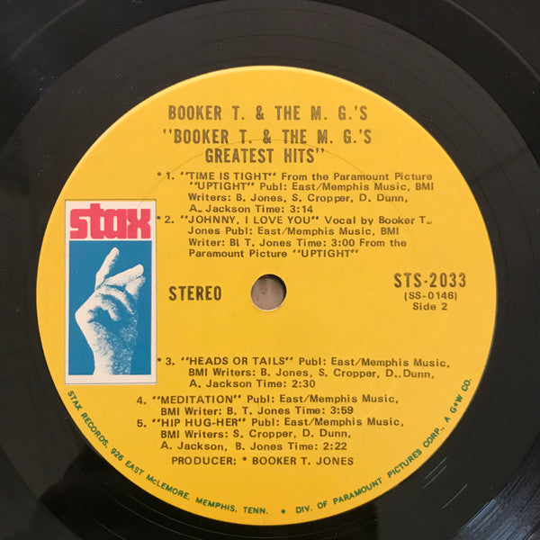 Booker T. & The M.G.'s* : Booker T. & The M.G.'s Greatest Hits (LP, Comp, Ter)