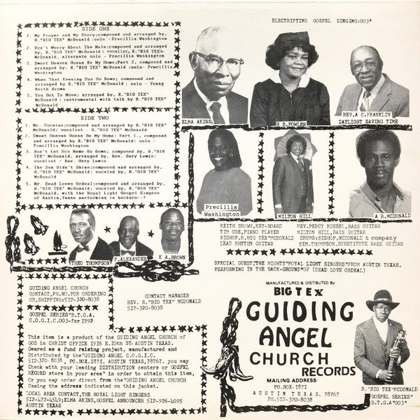 R. "Big Tex" McDonald, Texas Gospel Chips : Electrifying Gospel (LP)