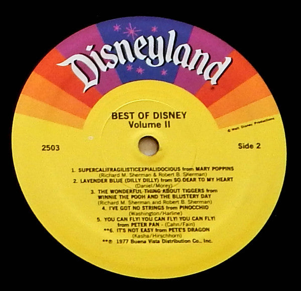 Various : The Best Of Disney Volume Two (LP, Comp, RP)