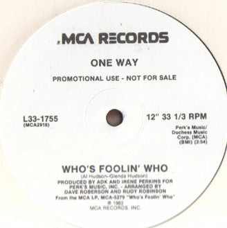 One Way : Who's Foolin' Who (12", Promo)