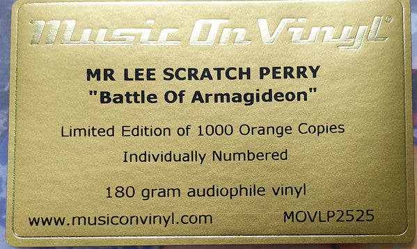 Mr. Lee 'Scratch' Perry And The Upsetters* : Battle Of Armagideon (Millionaire Liquidator) (LP, Album, Ltd, Num, RE, Ora)