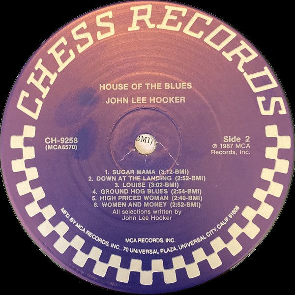 John Lee Hooker : House Of The Blues (LP, Album, RE, Pin)