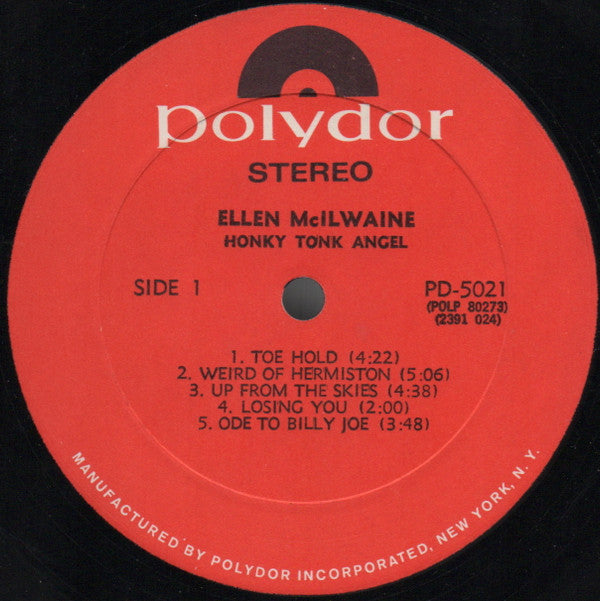 Ellen McIlwaine : Honky Tonk Angel (LP, Album)