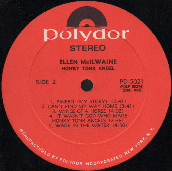 Ellen McIlwaine : Honky Tonk Angel (LP, Album)