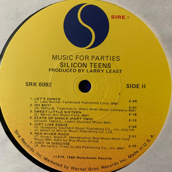 Silicon Teens : Music For Parties (LP, Album, Los)