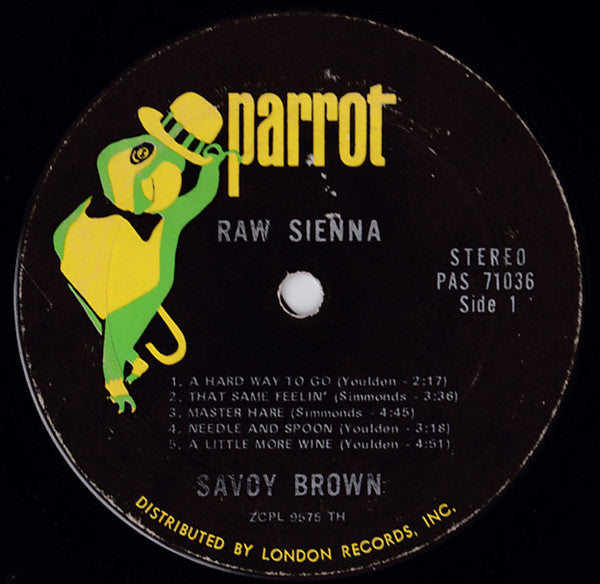 Savoy Brown : Raw Sienna (LP, Album, Ter)