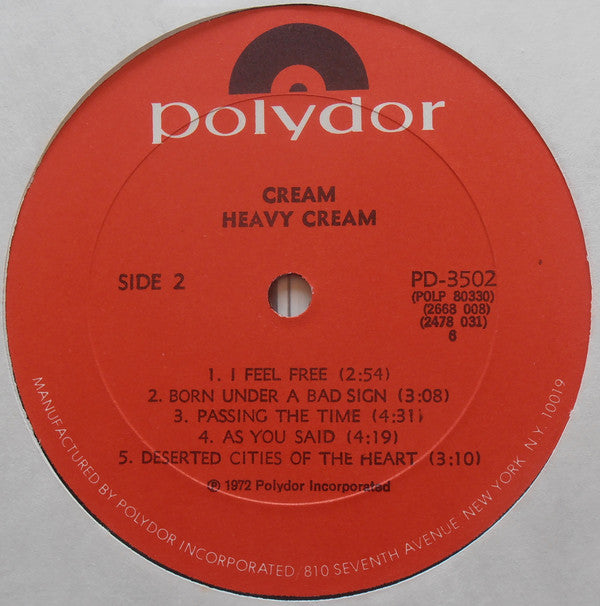 Cream (2) : Heavy Cream (2xLP, Comp, RE)