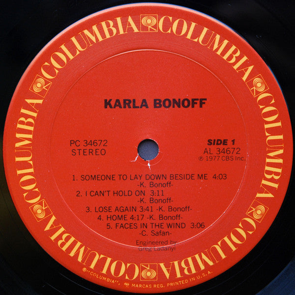 Karla Bonoff : Karla Bonoff (LP, Album, San)