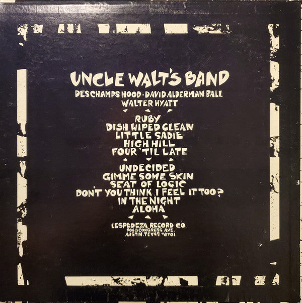 Uncle Walt's Band : Uncle Walt's Band (LP, Mono, Bla)