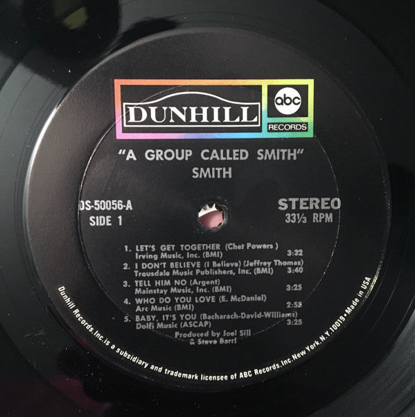 Smith (3) : A Group Called Smith (LP, Album, Mon)