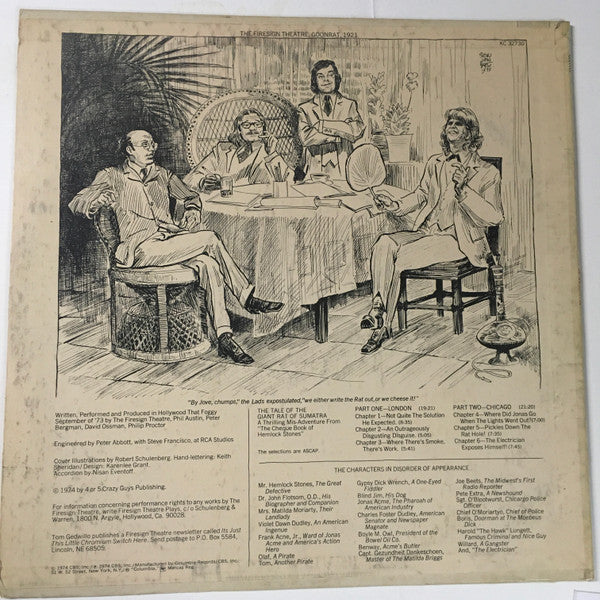 The Firesign Theatre : The Tale Of The Giant Rat Of Sumatra (LP, Album, Ter)