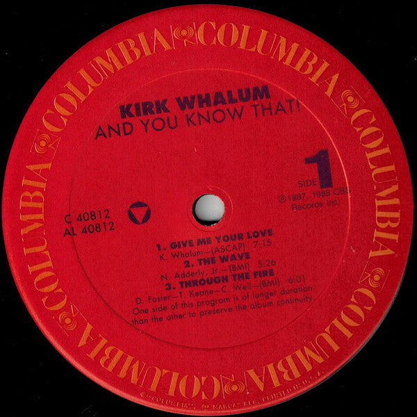 Kirk Whalum : And You Know That! (LP, Album)