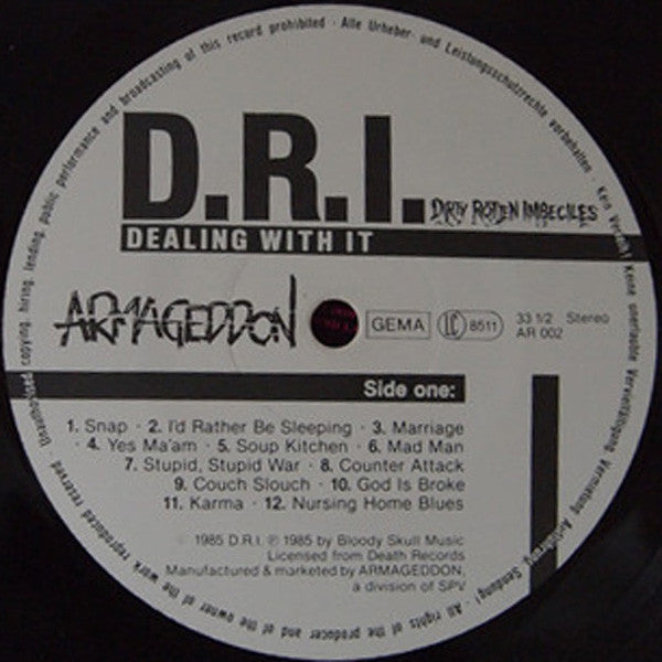 D.R.I.* : Dealing With It (LP, Album)