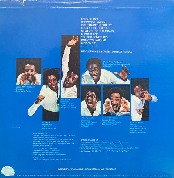 B.T. Express : Shout! (Shout It Out) (LP, Album, Ter)