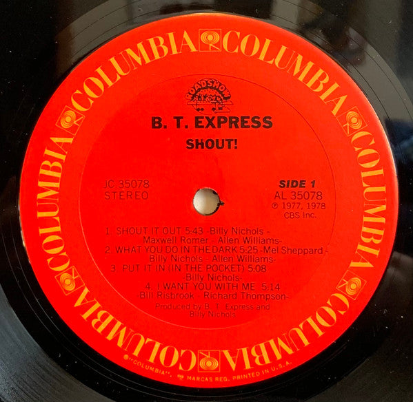 B.T. Express : Shout! (Shout It Out) (LP, Album, Ter)