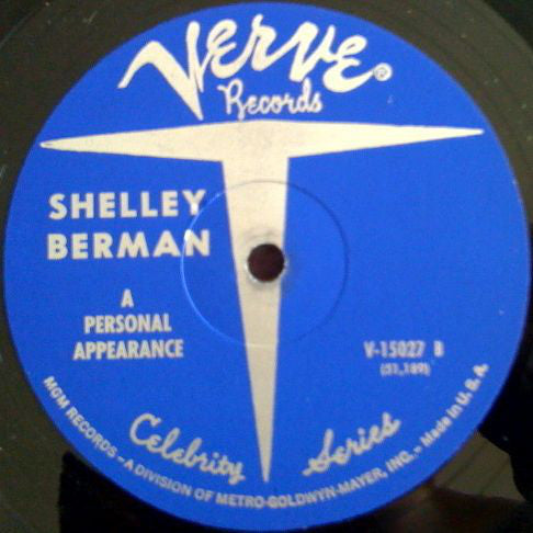 Shelley Berman : A Personal Appearance (LP, Album, Mono)