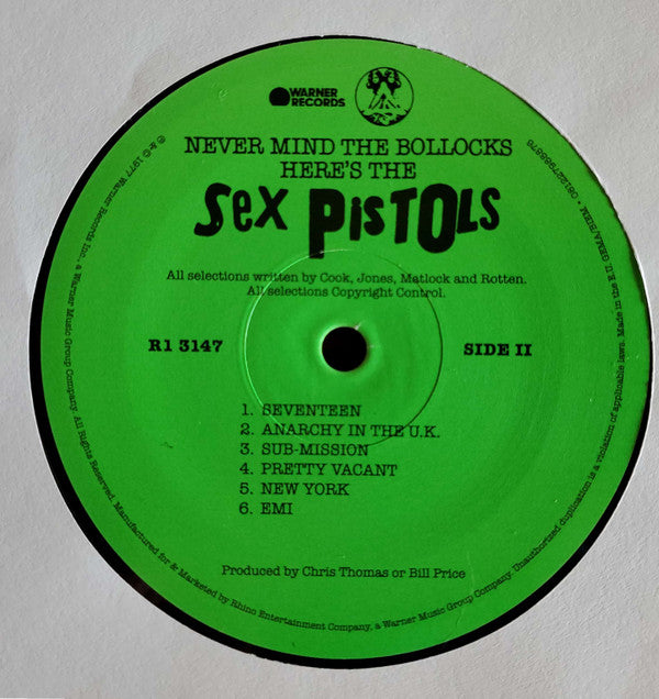 Sex Pistols : Never Mind The Bollocks Here's The Sex Pistols (LP, Album, RE)