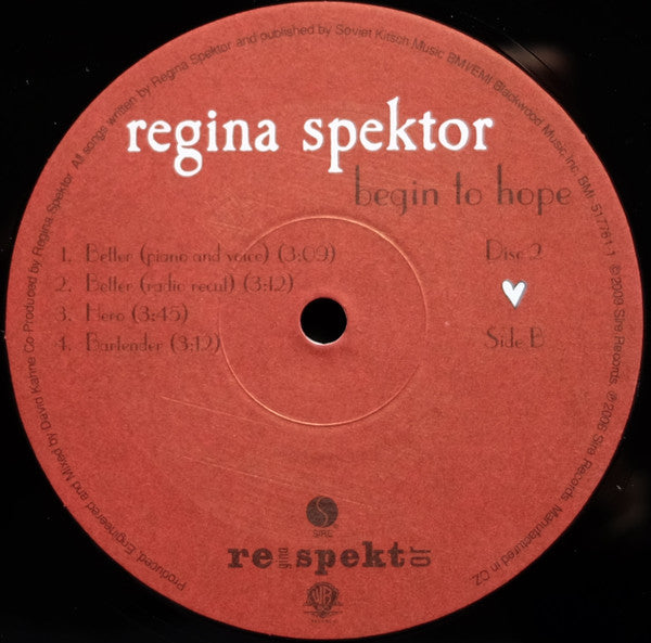 Regina Spektor : Begin To Hope (2xLP, Album, RE, Gat)