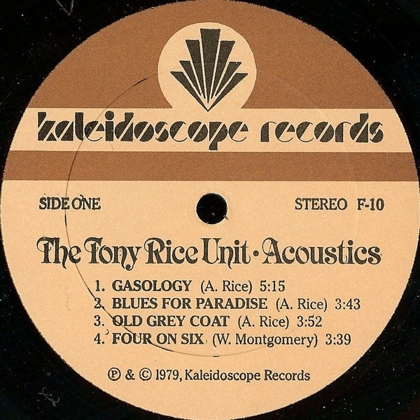 The Tony Rice Unit : Acoustics (LP, Album, All)