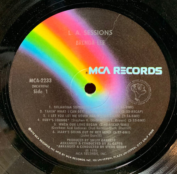 Brenda Lee : L.A. Sessions (LP, Album, Pin)