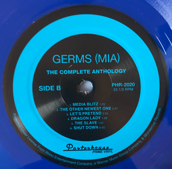 Germs : (MIA) The Complete Anthology (LP, Album, RE, Blu + LP, Comp + Comp, RE, RM, RP, )