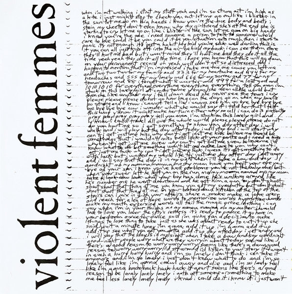 Violent Femmes : Violent Femmes (LP, Album, RE, RM, 180)