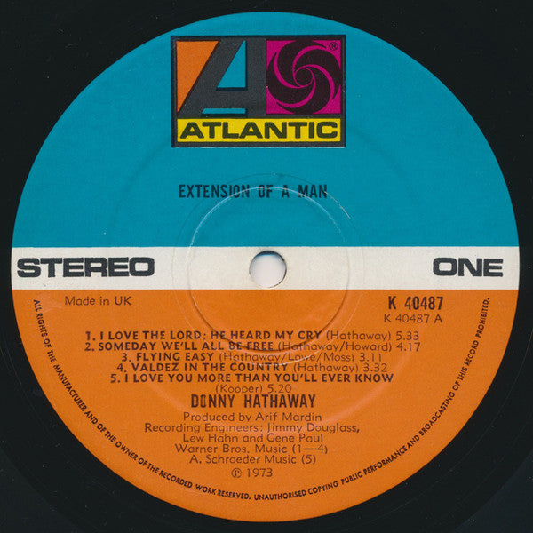 Donny Hathaway : Extension Of A Man (LP, Album, Gat)