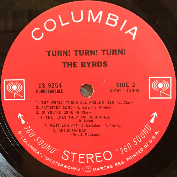 The Byrds : Turn! Turn! Turn! (LP, Album, San)