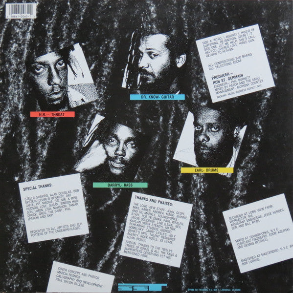 Bad Brains : I Against I (LP, Album, RP)