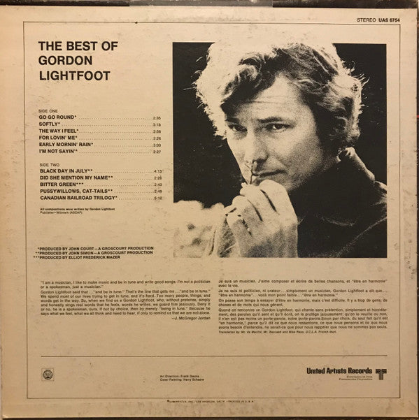 Gordon Lightfoot : The Best Of Gordon Lightfoot (LP, Comp, Kee)