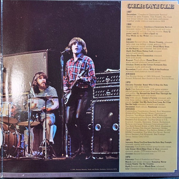 Creedence Clearwater Revival Featuring John Fogerty : Chronicle - The 20 Greatest Hits (2xLP, Comp, San)