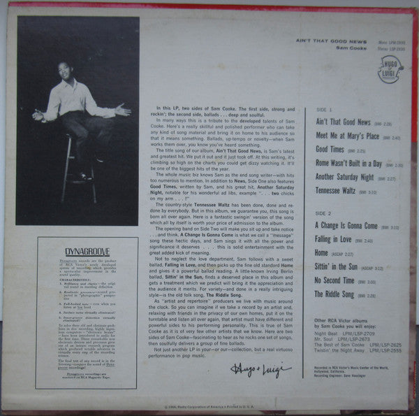 Sam Cooke : Ain't That Good News (LP, Album, Ind)