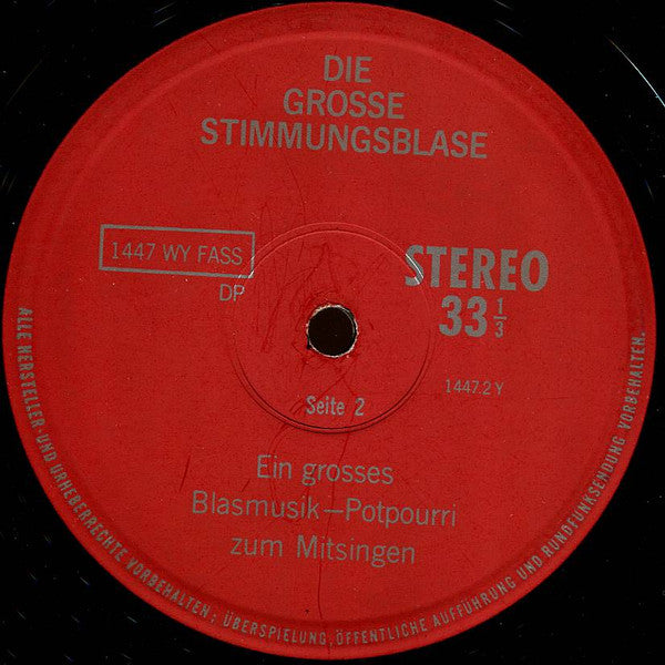 Unknown Artist : Die Grosse Stimmungsblase (LP, Red)