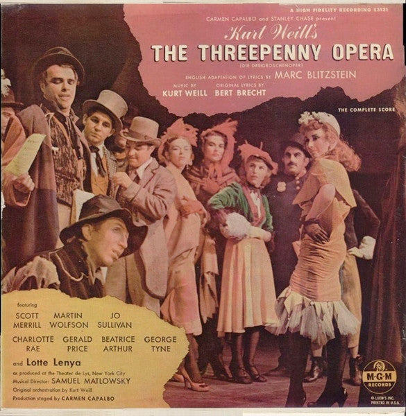 Kurt Weill, Marc Blitzstein : The Threepenny Opera (Die Dreigroschenoper) (LP, Album, Mono)