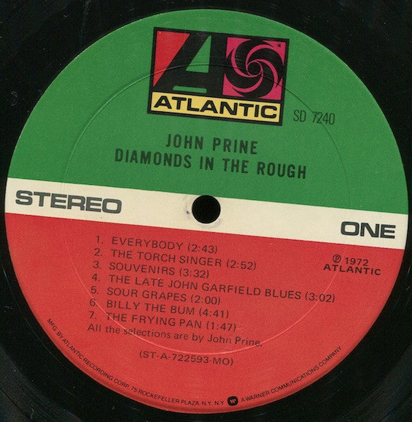 John Prine : Diamonds In The Rough (LP, Album, RP, MO )