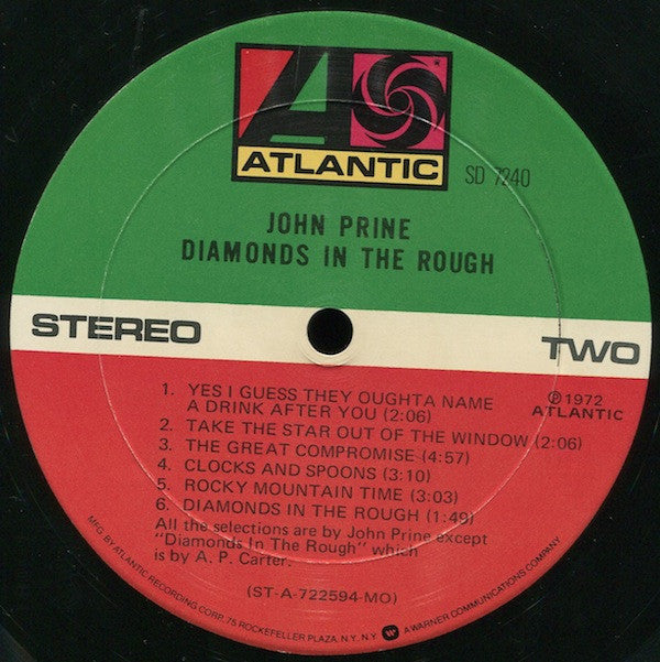 John Prine : Diamonds In The Rough (LP, Album, RP, MO )