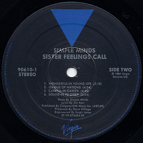 Simple Minds : Sister Feelings Call (LP, Album)
