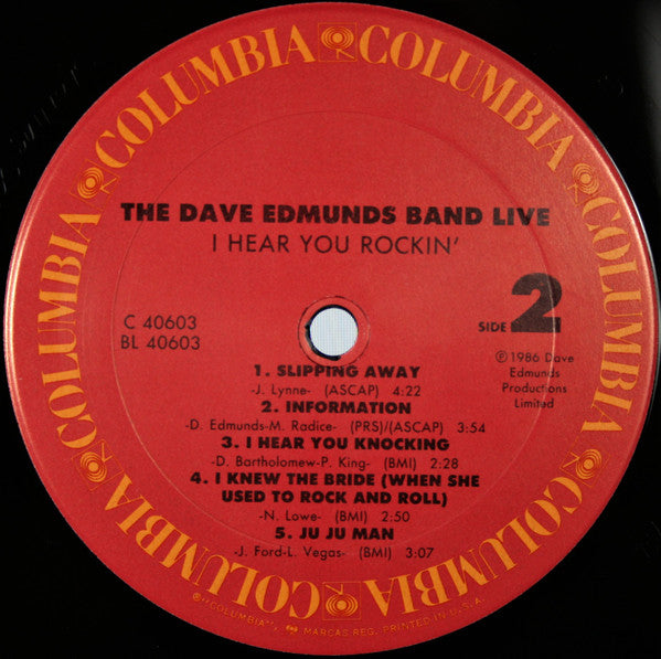 The Dave Edmunds Band : I Hear You Rockin' (LP, Album, Car)