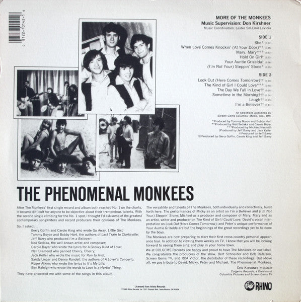 The Monkees : More Of The Monkees (LP, Album, RE)
