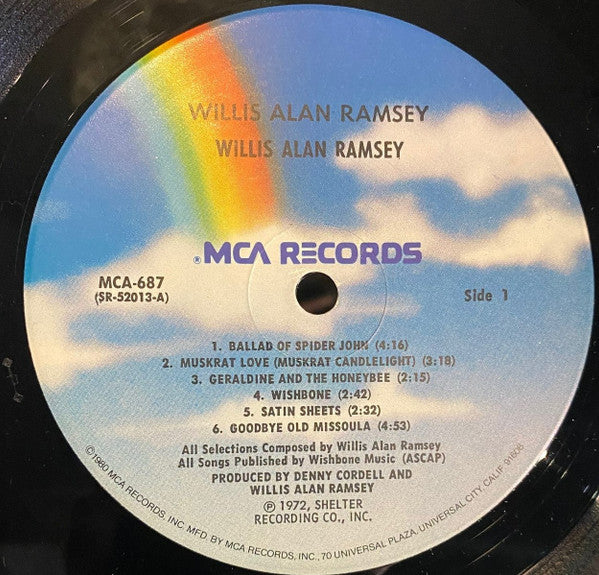 Willis Alan Ramsey : Willis Alan Ramsey (LP, Album, RE,  Pi)