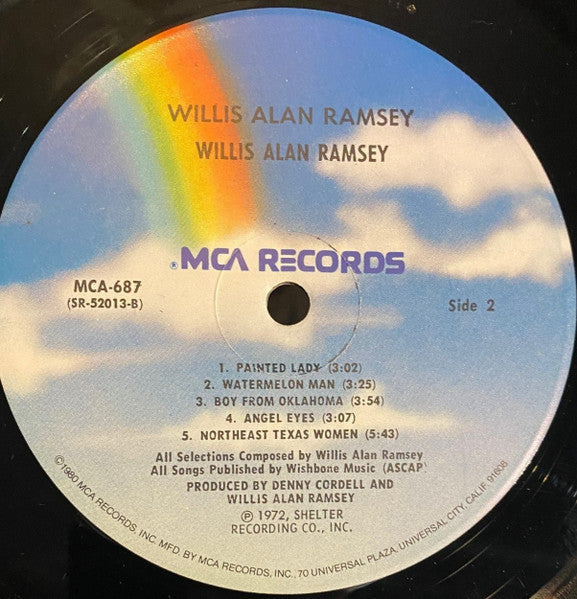 Willis Alan Ramsey : Willis Alan Ramsey (LP, Album, RE,  Pi)