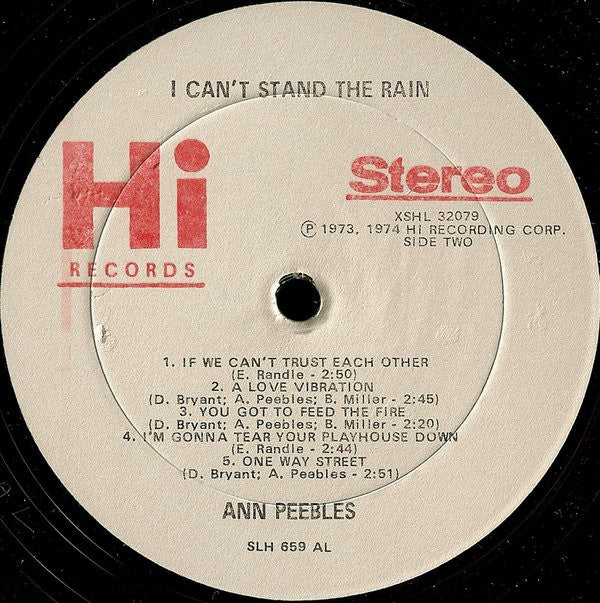 Ann Peebles : I Can't Stand The Rain (LP, Album, AL )